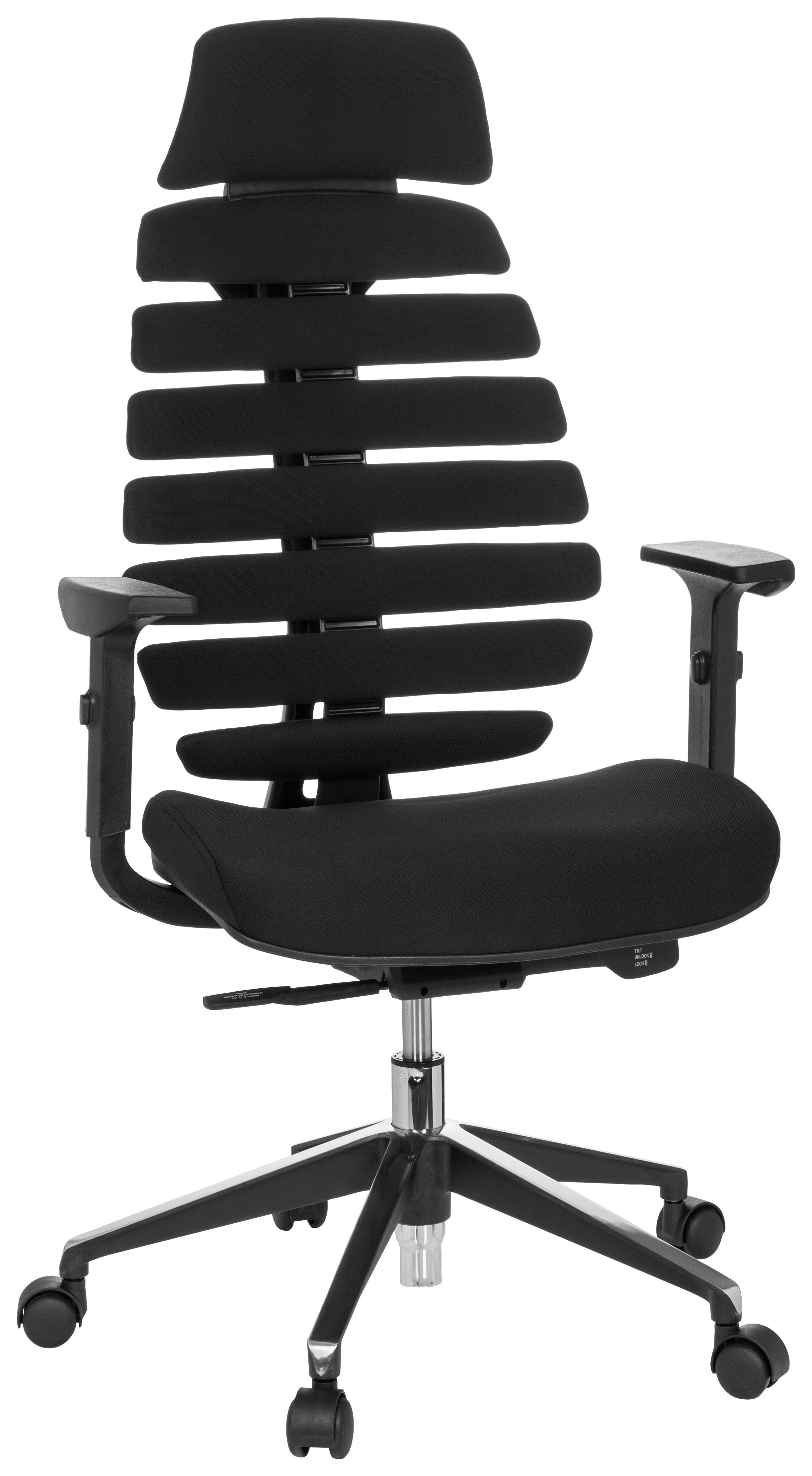 Pisarniški Stol Ergo Line Ii Pro, Črna - črna/barve aluminija, Moderno, kovina/umetna masa (65/131/53cm) - MID.YOU