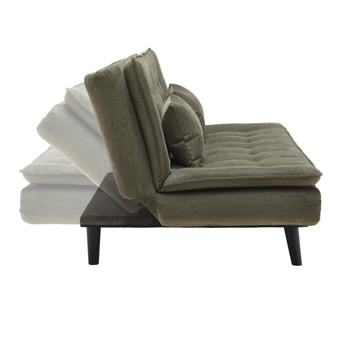 Schlafsofa Sun Grün - Schwarz/Grün, MODERN, Holz/Textil (190/83/93cm) - Mömax