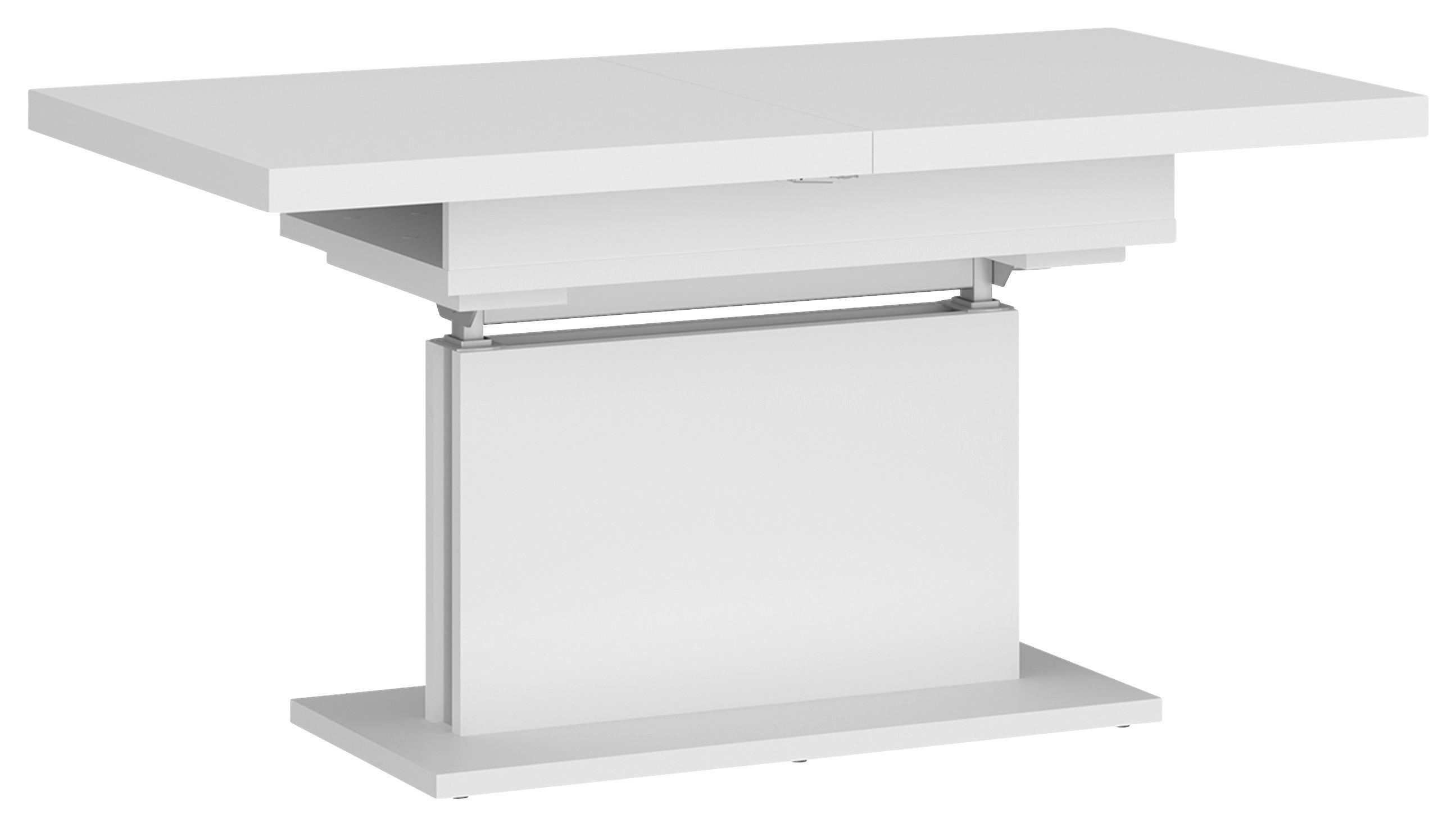Stolić Cortado - bijela, Moderno, drvni materijal (110-150/58,7-74,8/70cm) - Modern Living