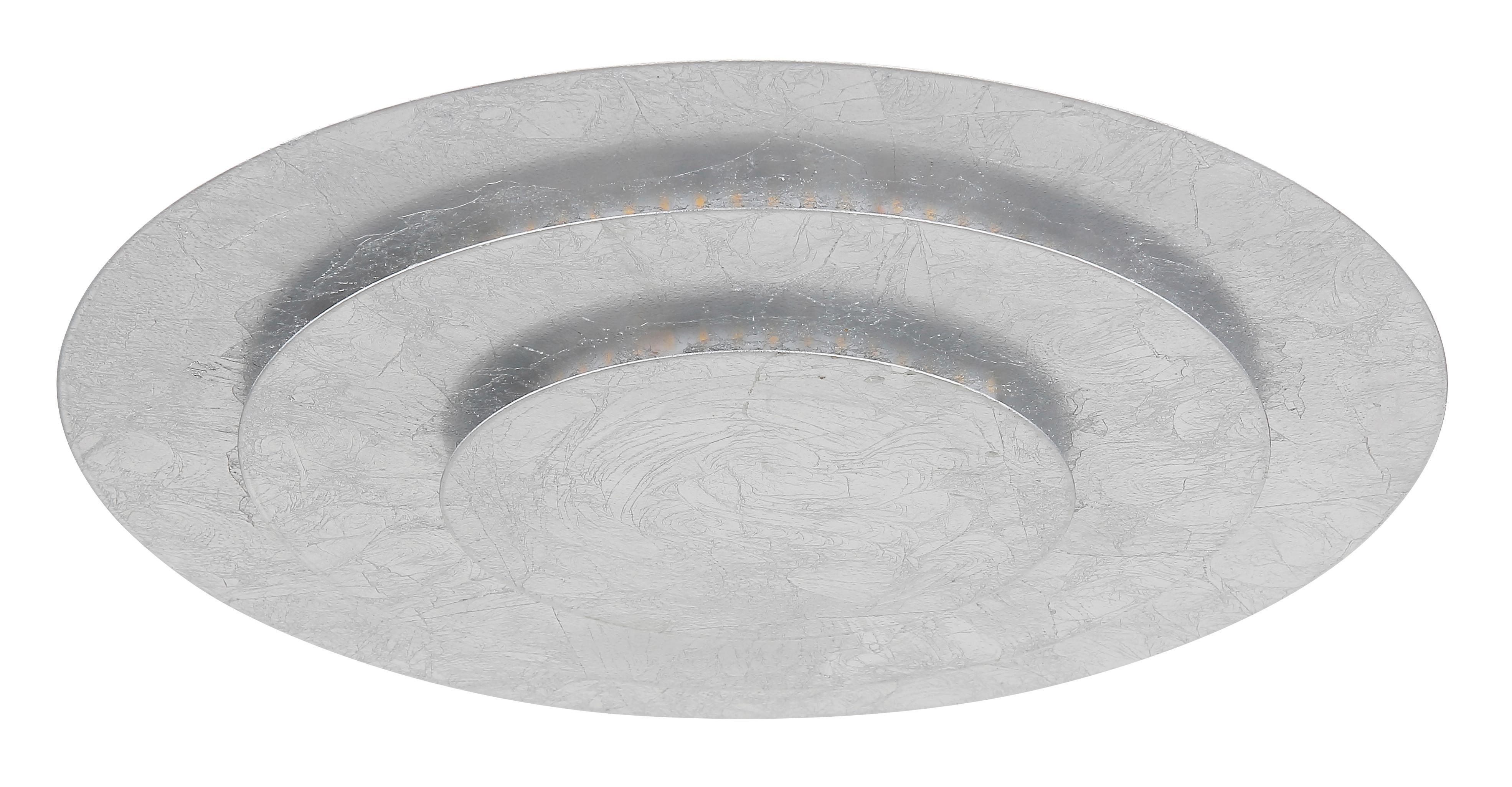 LED-DECKENLEUCHTE 48465-24S HEDA - Silberfarben, Design, Metall (35/7cm) - Globo