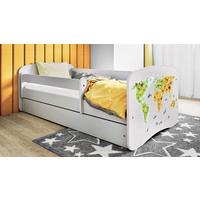 Otroška Postelja Babydreams, Bela, 80x160cm - bela/barve breze, Moderno, tekstil/leseni material (80/160cm) - MID.YOU
