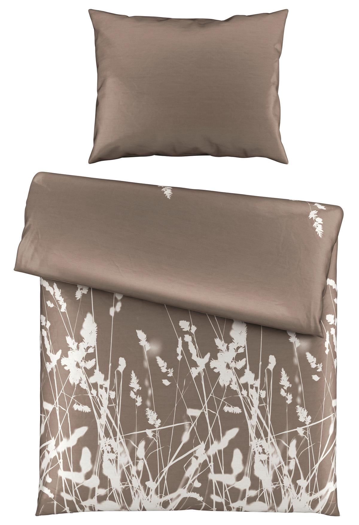 BETTWÄSCHESET EMILIA - Taupe, Natur, Textil (160/210cm) - Modern Living