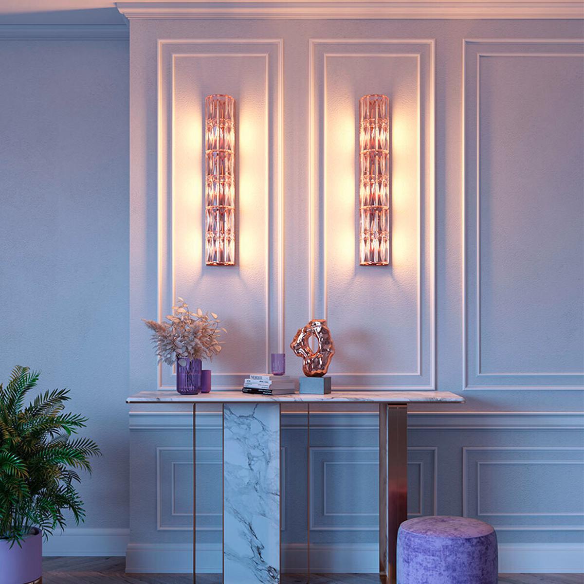 Wandleuchte Facet Goldfarben max. 60 Watt - Transparent/Goldfarben, Trend, Glas/Metall (13/10/75,2cm) - MAYTONI