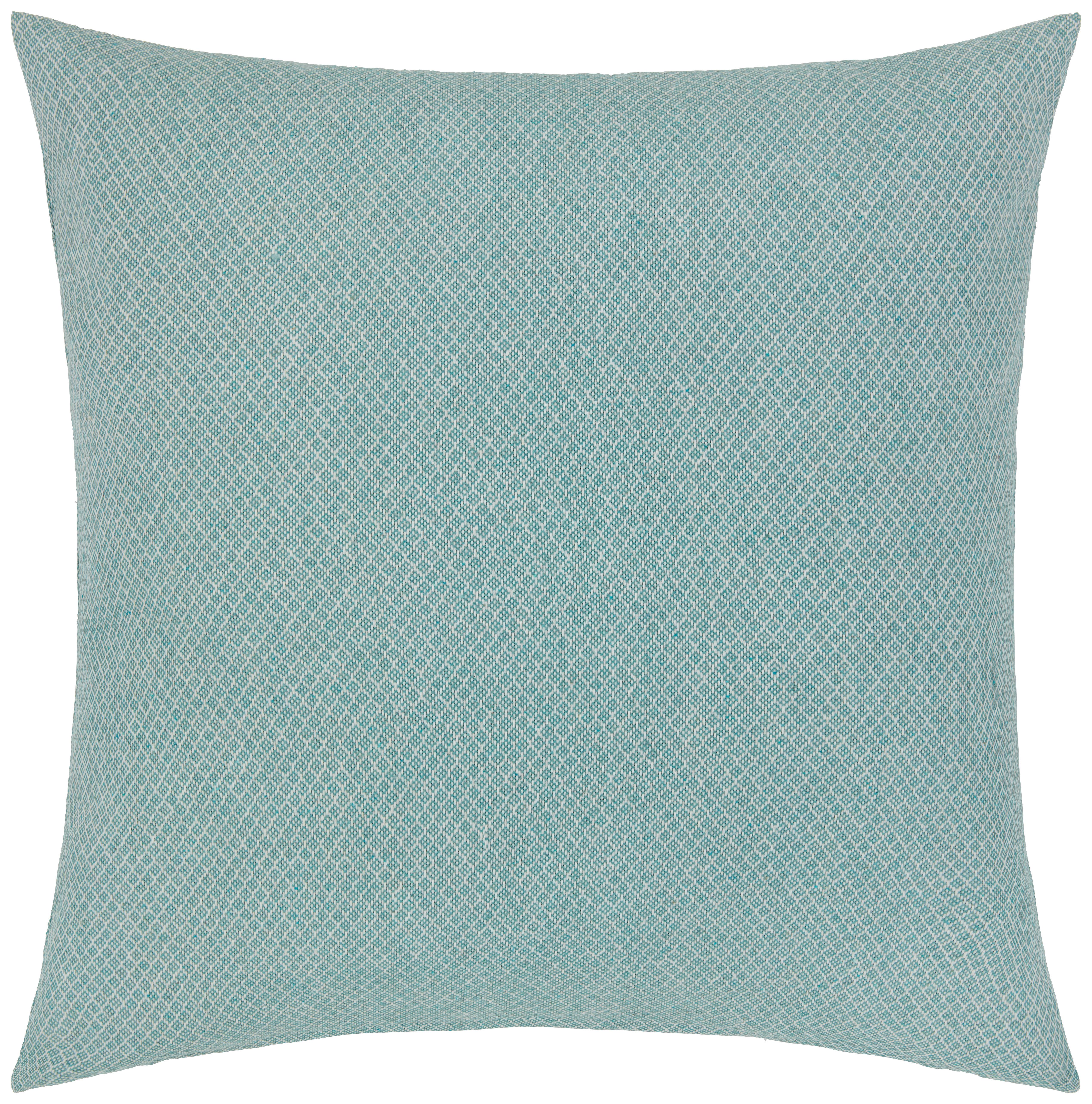 Zierkissen Dobby Uni in Blau/Weiß ca. 45x45cm - Blau/Weiss, Textil (45/45cm) - Premium Living
