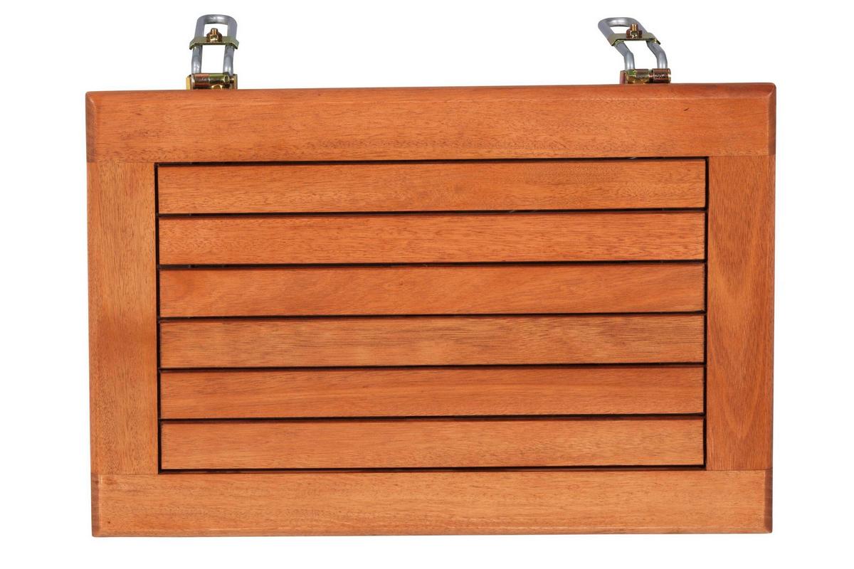 Gartentischgruppe Porto Holz 3-tlg. - Eukalyptusholzfarben, KONVENTIONELL, Holz - Gardenson