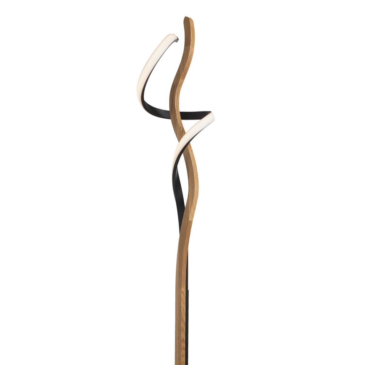 LAMPA STOJĄCA LED 141632 SILVRETTA *WW* - czarny, Natur, metal/drewno (20/20/150cm) - Waldwelt
