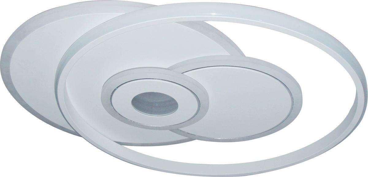 LAMPA SUFITOWA LED LUCCA - biały, Trend, tworzywo sztuczne/metal (50,3/42,5/6cm) - Novel