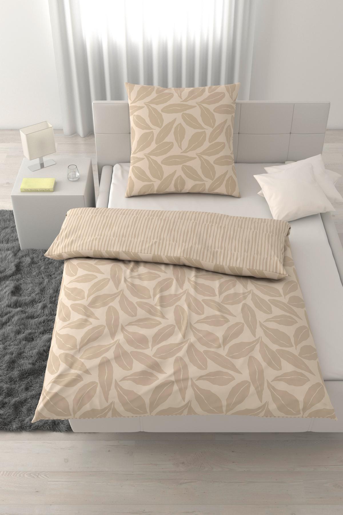 Bettwäsche Nature Home Wende Beige ca. 135x200cm - Beige, Textil (135/200cm) - Mömax