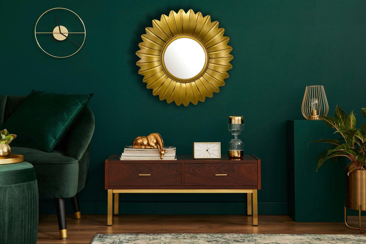 WANDSPIEGEL WL7.096 - Goldfarben, Design, Glas/Metall (60/60/4cm) - MID.YOU