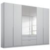 Dulap cu uși rotative ALABAMA - argintiu/gri deschis, Modern, material pe bază de lemn (271/229/54cm)