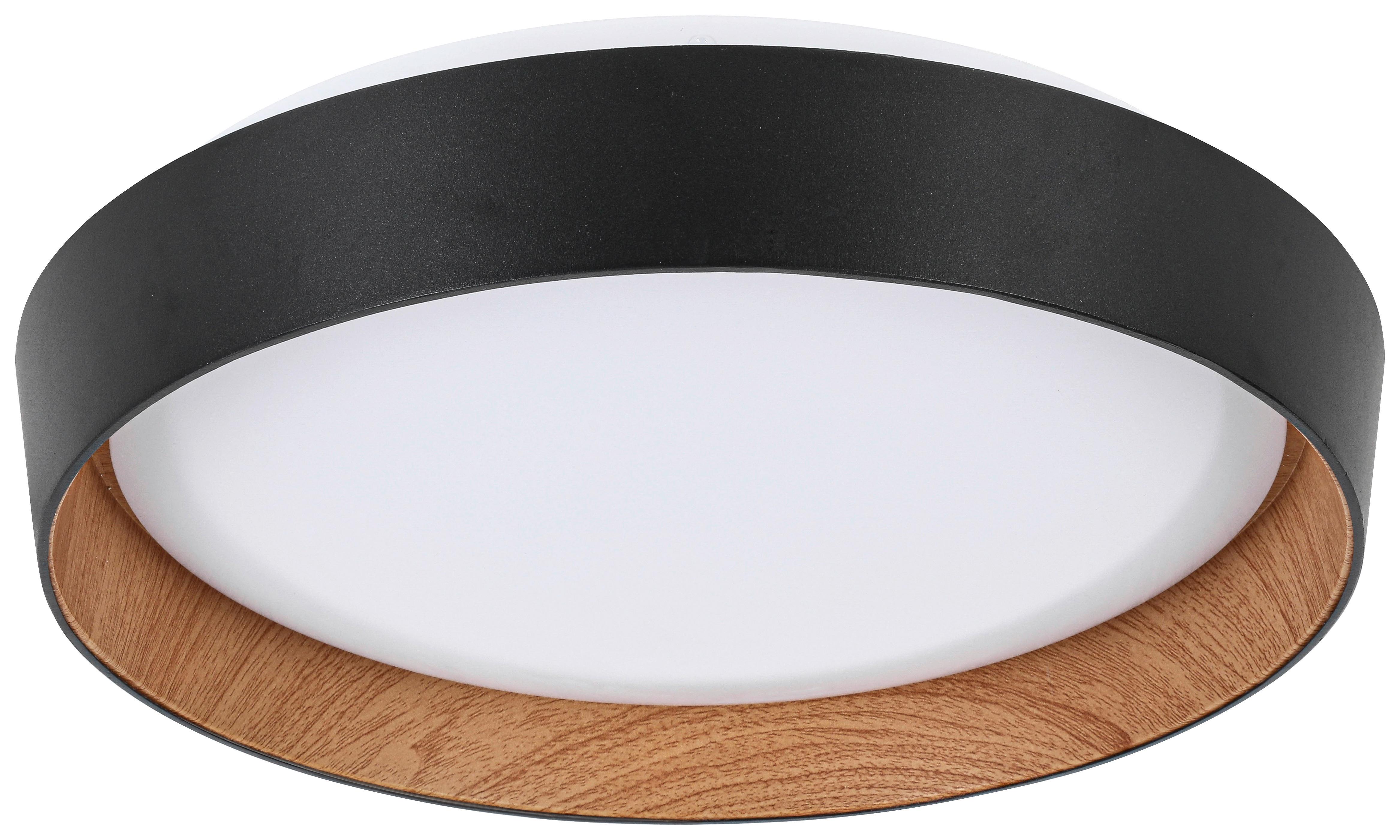 LED-TAKLAMPA LIA - vit, Klassisk, metall/trä (39/39/7cm) - Mömax