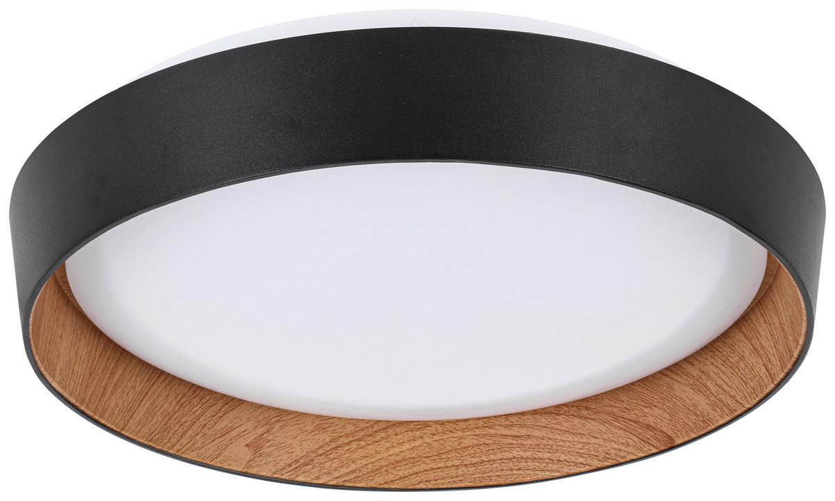 Plafonieră cu LED Lia - alb, Konventionell, plastic/lemn (39/7cm) - Mömax