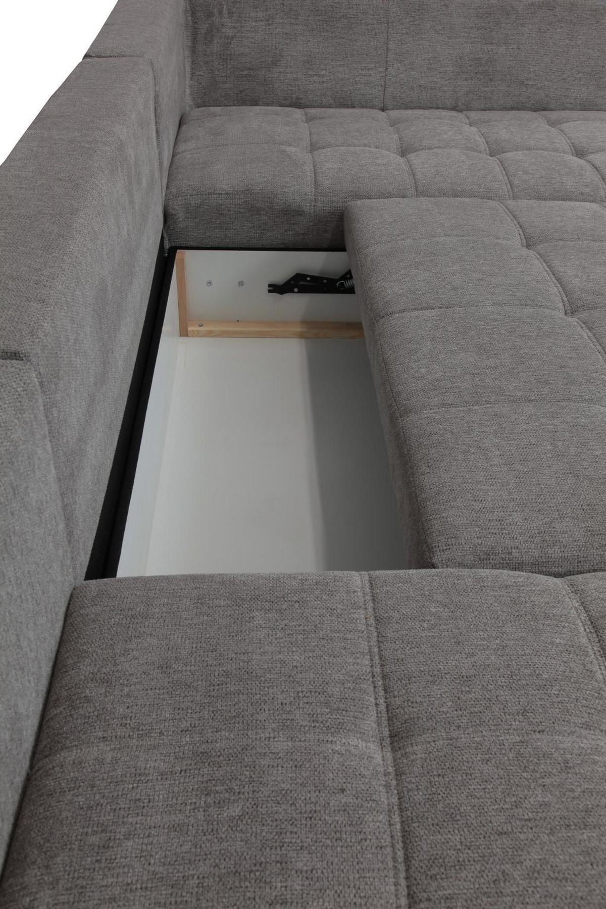 Kutna Garnitura Senso - siva/boje kroma, Moderno, tekstil/drvo (183/346/197cm) - Modern Living