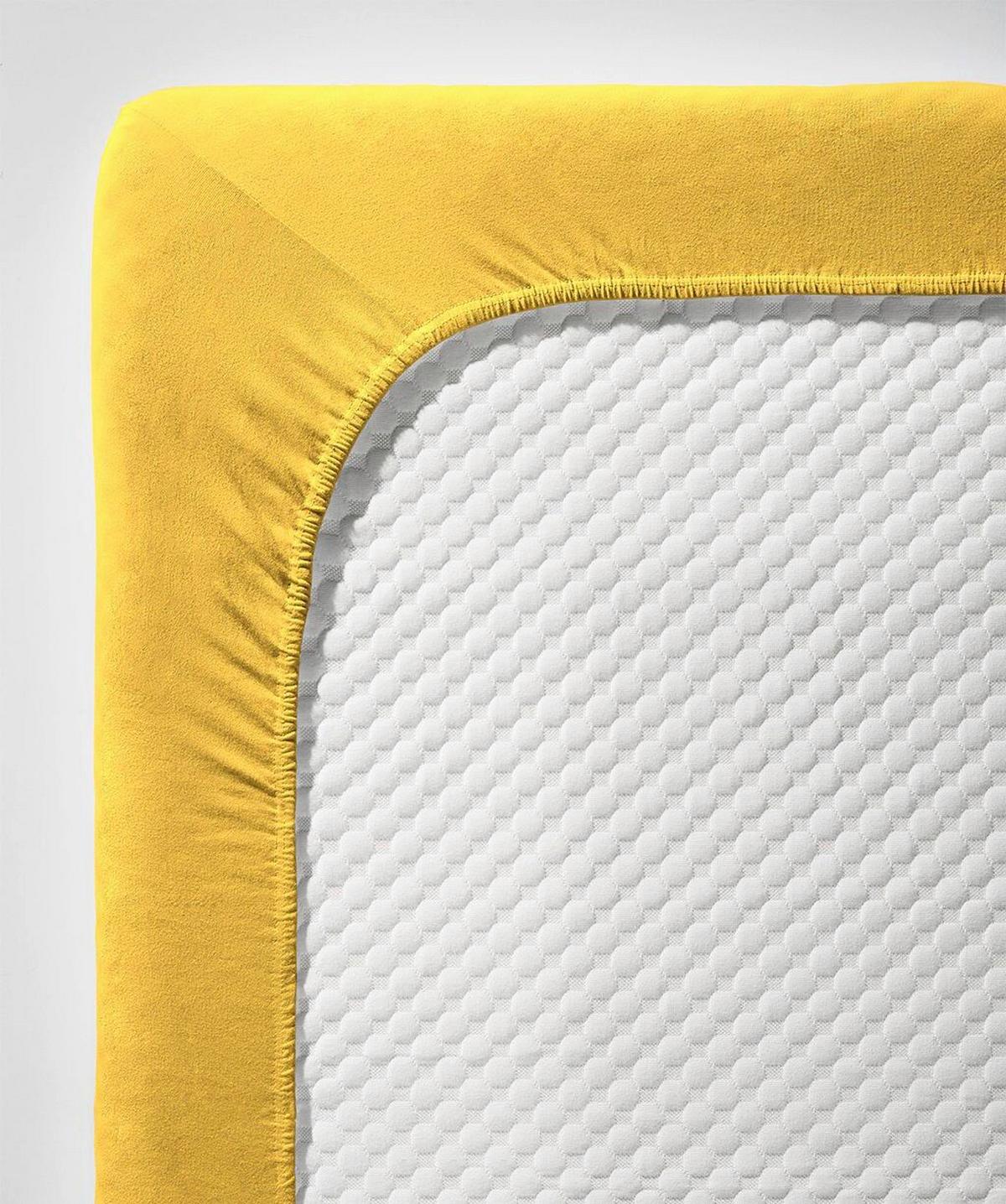 Topper-fixleintuch Q 4000 35 - Dunkelgelb, Basics, Textil (120/200-210cm) - Fleuresse