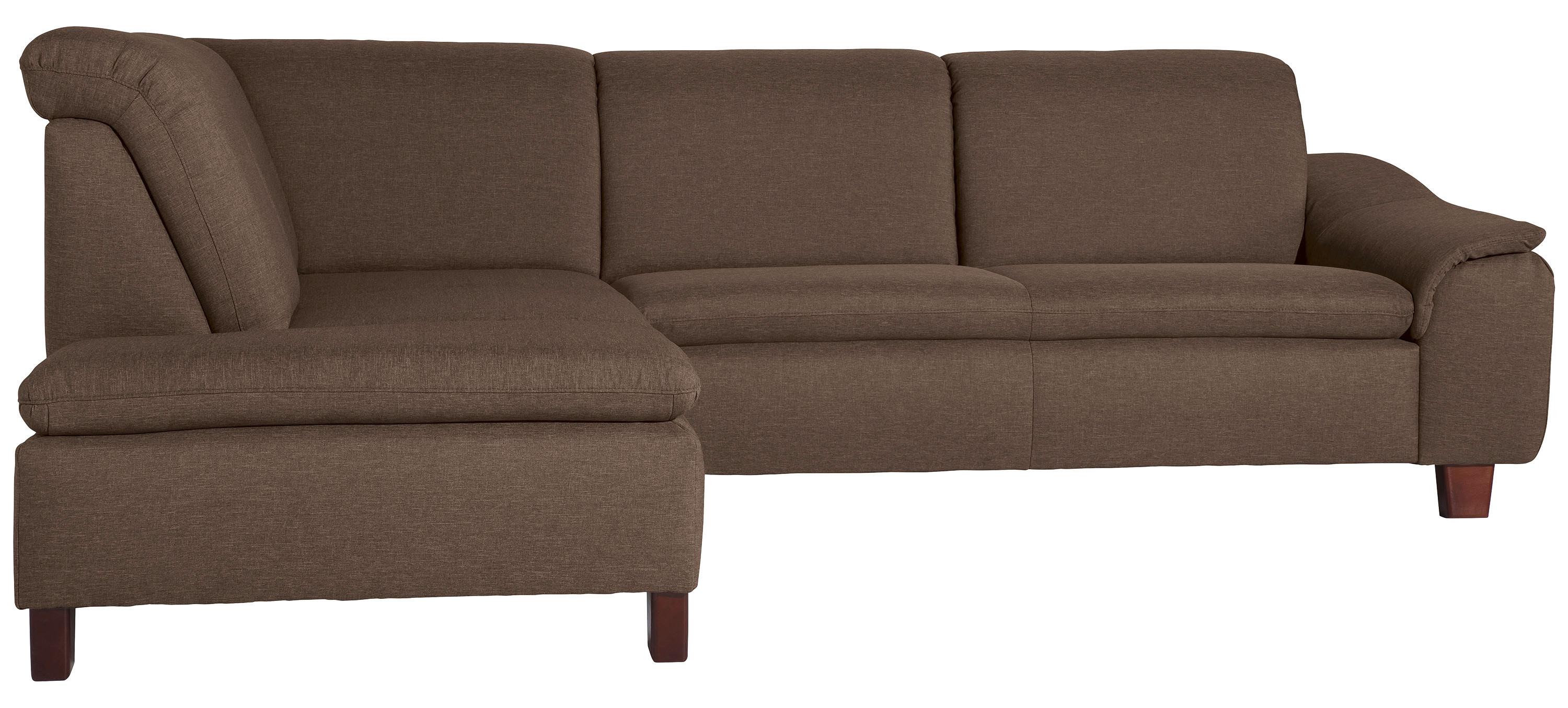 ECKSOFA AARON - Nussbaumfarben/Sahara, Design, Holz/Textil (187/247cm) - Max Winzer