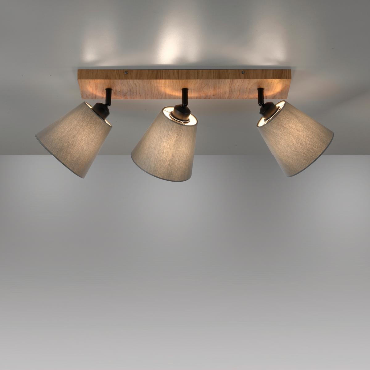 Deckenleuchte Gerda max. 40 Watt - Natur, Holzwerkstoff/Metall (77/28/26cm)