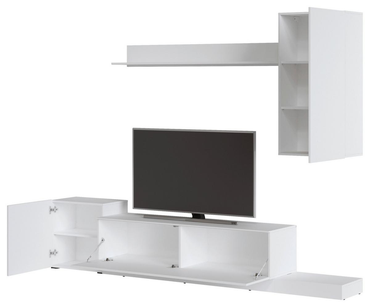 Regal Rimini - Dizajnerski, pločasti materijal/plastika (254/196,3/42cm) - Modern Living