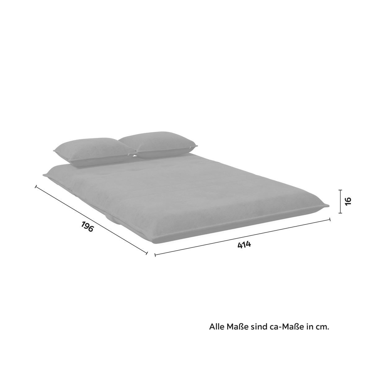 Schlafsofa Macy Dunkelgrau Bouclé - Dunkelgrau, MODERN, Textil/Metall (141/68/87cm) - Bessagi Home