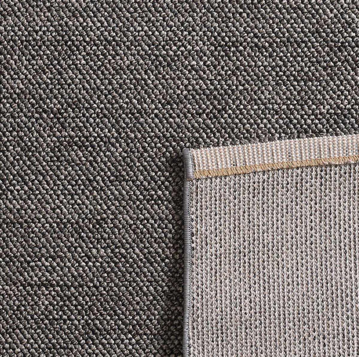 Webteppich Loom Grau Ø ca. 120cm - Grau, Basics, Textil (120cm) - Novel