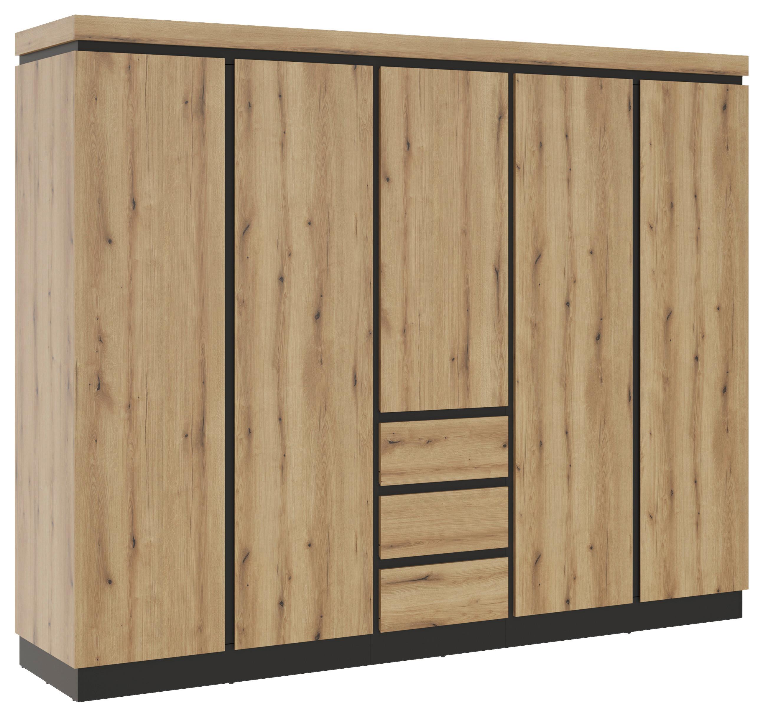 Ormar S Klasičnim Vratima Corte - boje hrasta, Moderno, drvni materijal (264,4/211,6/60cm)