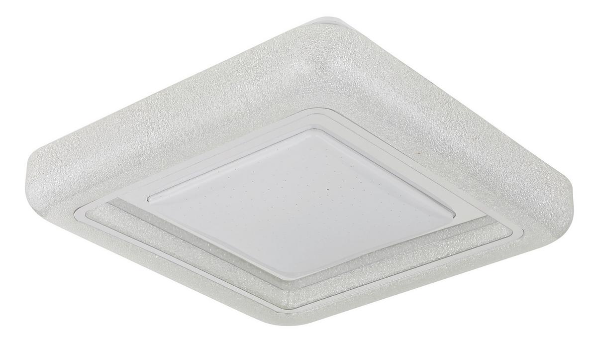 Stropna Led Svjetiljka Marcia - bijela/prozirno, Konvencionalno, metal/plastika (38/38/7,5cm) - Globo