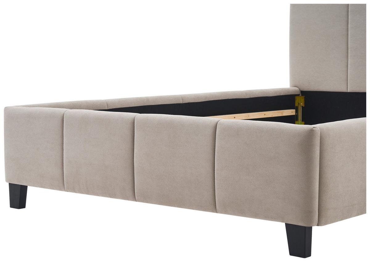 Polsterbett Crazy Beige ca. 140x200cm - Beige/Schwarz, MODERN, Holz/Kunststoff (140/200cm) - Based