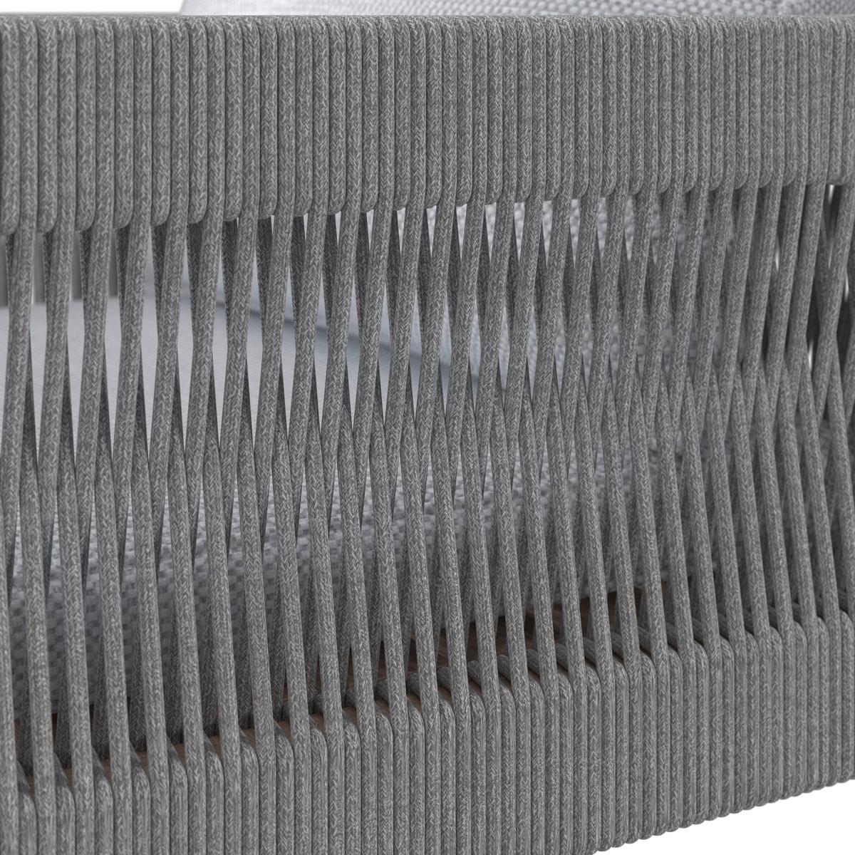 Kerti Bútorszett Aldina - akáciaszínű/szürke, Modern, műanyag/textil - Bessagi Garden