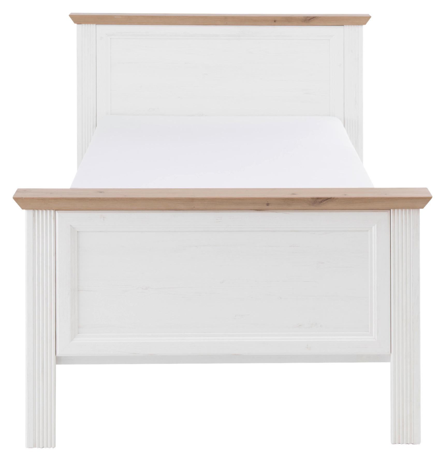 Klasični Krevet Jasmin Ii - bijela/hrast Artisan, Lifestyle, drvni materijal/plastika (100/200cm) - Modern Living