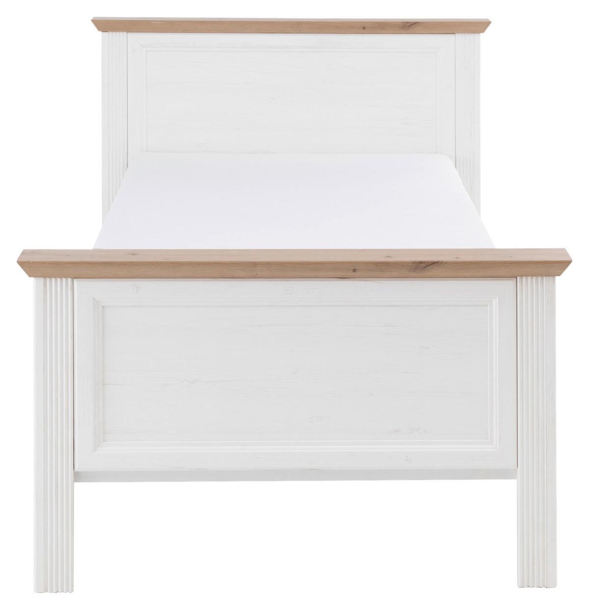 Klasični Krevet Jasmin Ii - bijela/hrast Artisan, Lifestyle, drvni materijal/plastika (100/200cm) - Modern Living