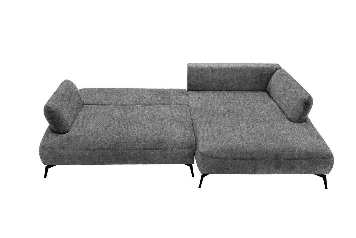 Kutna Garnitura Madison - siva/crna, Moderno, drvni materijal/drvo (284/92/186cm) - Modern Living