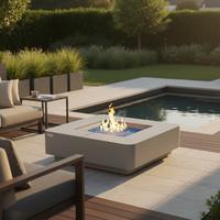 Feuerstelle Lucerne Hellgrau - Hellgrau, KONVENTIONELL, Stein/Metall (107/35/107cm) - Gardenson