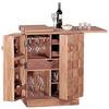 Barschrank ca. 64x91 cm Akazie massiv - Akaziefarben, Design, Holz (65/91/50cm) - MID.YOU