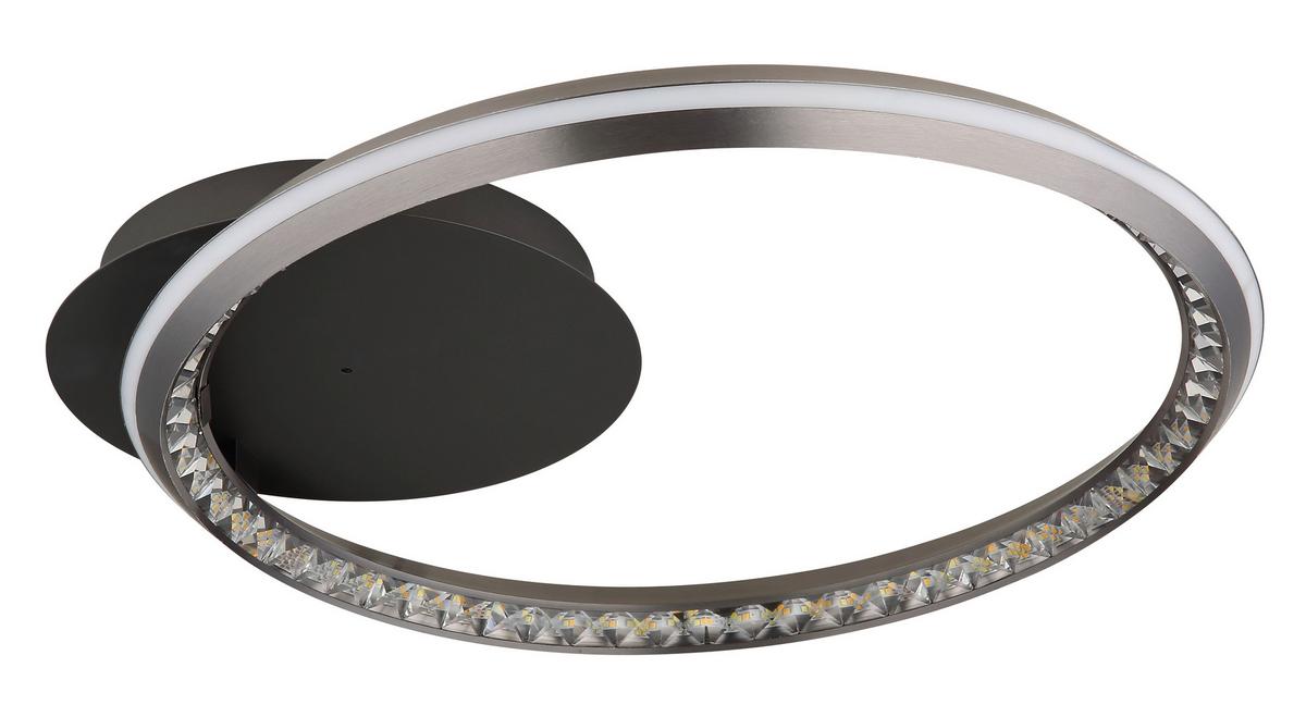 Led Stropna Svjetiljka Alaina - siva/opalna, Design, metal/plastika (53/50/8cm) - Globo