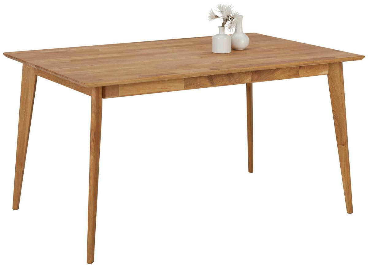 Esstisch aus Wildeiche massiv - Eichefarben, Konventionell, Holz (140/75/90cm) - Zandiara