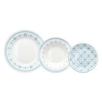 Kombinirani Servis Olimp New Polar - svetlo modra/bela, Moderno, keramika (31,5/20/28cm) - Tognana
