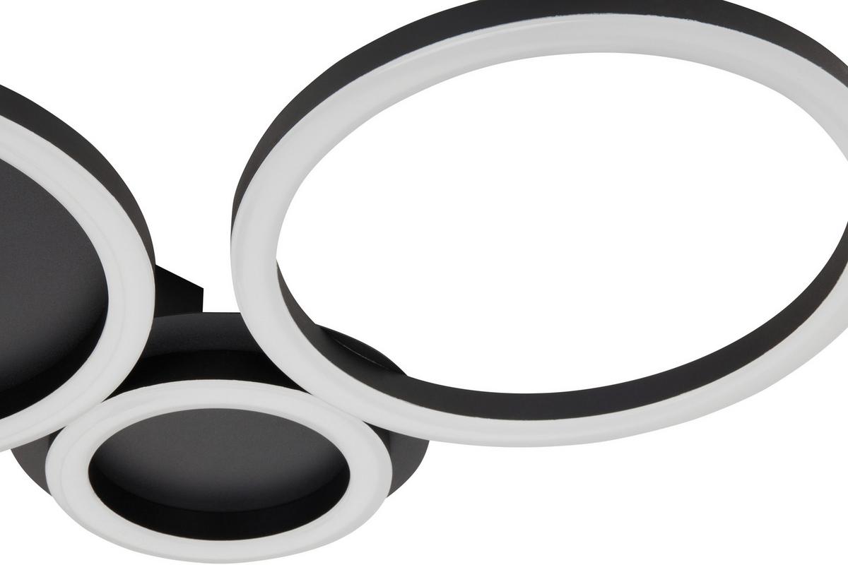 LED-Deckenleuchte Bläck Schwarz max. 40 Watt - Schwarz, MODERN, Kunststoff/Metall (74/40/5cm)