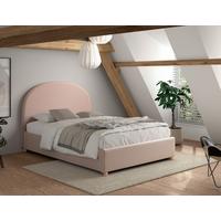 Kinder-/Juniorbett MOON Rosa ca. 140x200 cm Bouclé - Naturfarben/Rosa, ROMANTIK / LANDHAUS, Holz/Textil (140/200cm) - Vipack