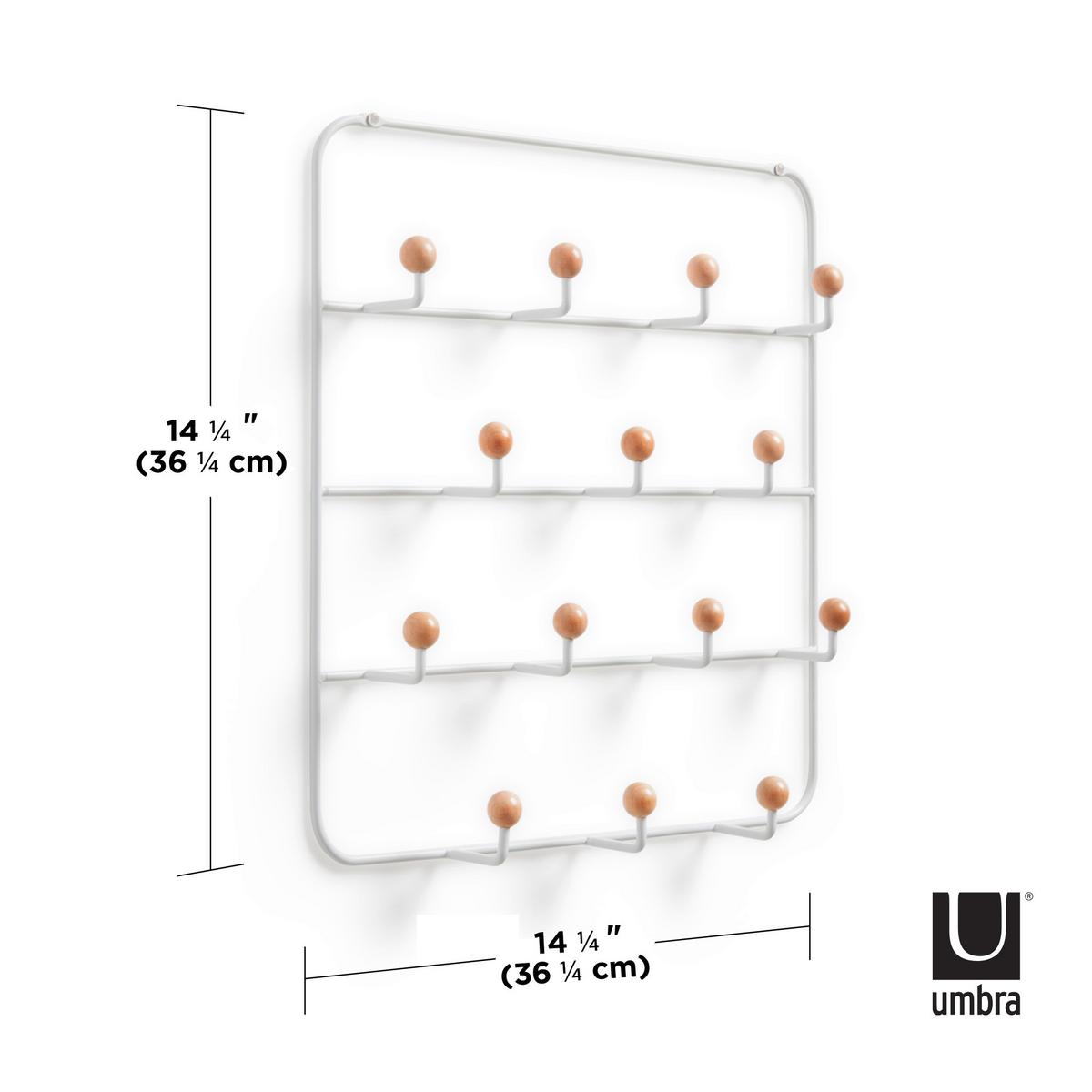 WIESZAK ŚCIENNY 1004045-660 - biały, Basics, metal (36/60/9cm) - Umbra