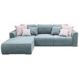 Wohnlandschaft in Hellblau 'Lazy Ecke' - Pink/Silberfarben, Design, Holzwerkstoff/Kunststoff (206/294cm) - Livetastic Wohnlandschaft in Hellblau 'Lazy Ecke' - Pink/Silberfarben, Design, Holzwerkstoff/Kunststoff (206/294cm) - Livetastic