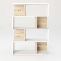 Regal Shelfy 8 Fächer ca. 103x146 cm Weiß/Eiche - Weiß/Eiche Artisan, MODERN, Holzwerkstoff (103/146/36cm) - MID.YOU