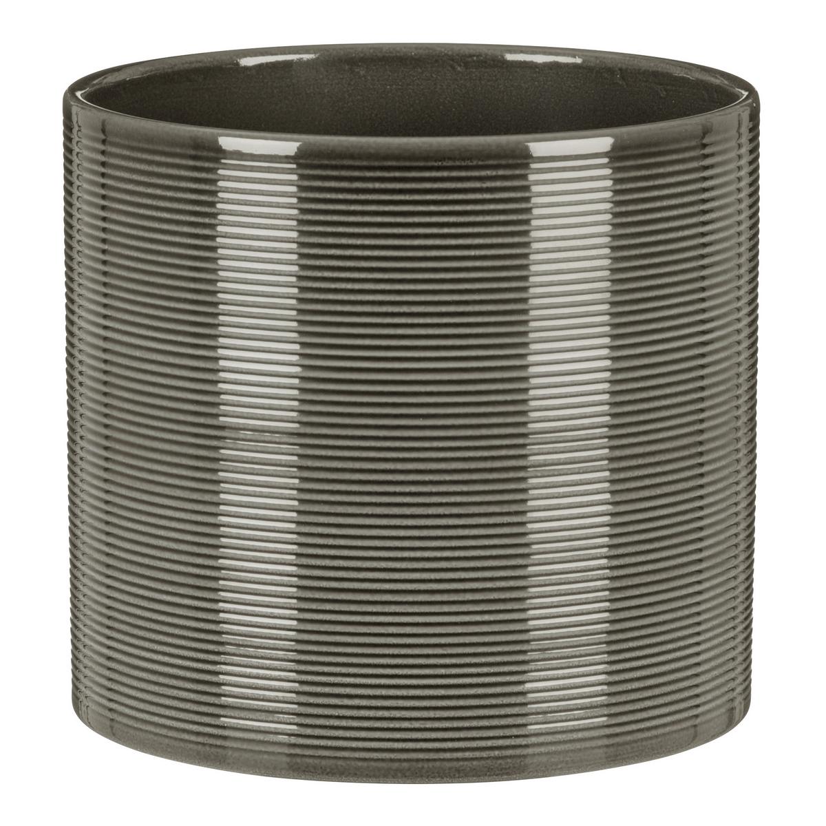 Kaspó Glass Grey Átm./ma.: Kb. 14/13cm - szürke, kerámia (14/13cm)