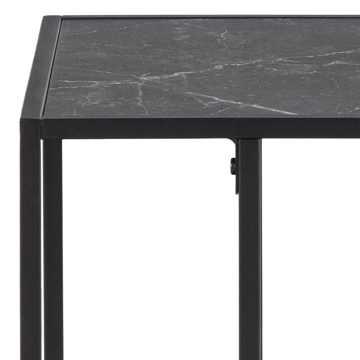 Masă auxiliară INFINITY - negru, Design, metal/material pe bază de lemn (43/35/63cm) - Modern Living