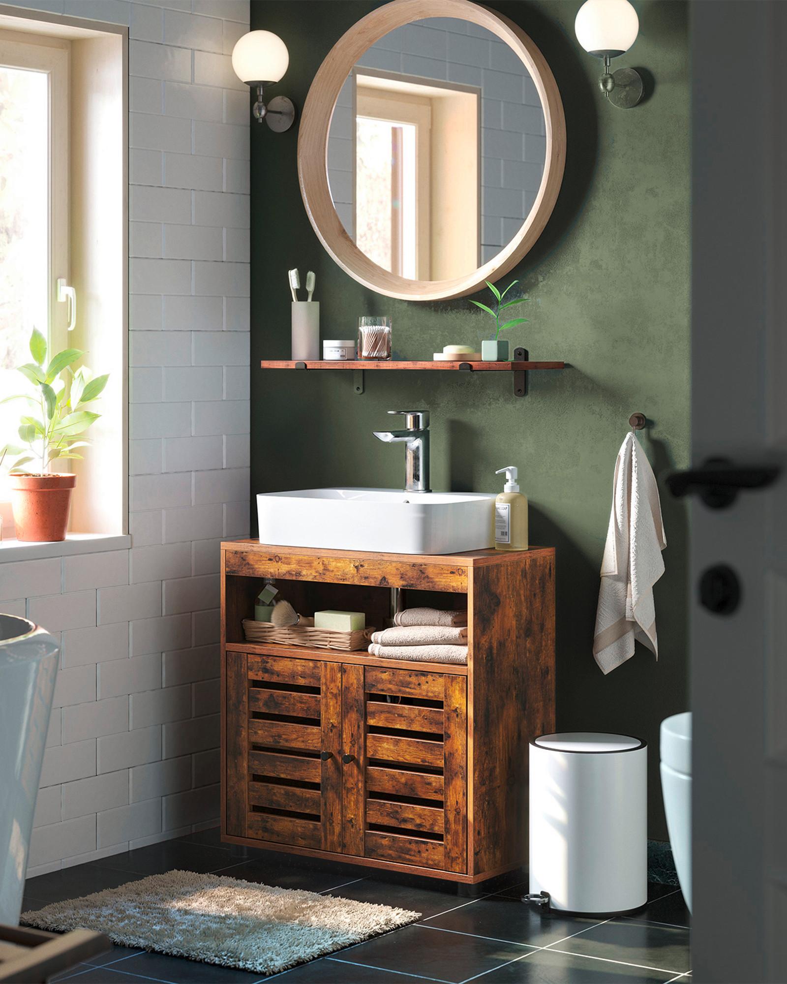 WASCHBECKENUNTERSCHRANK BBK04BXV1 - Schwarz/Braun, Trend, Holzwerkstoff/Kunststoff (60/63/30cm) - MID.YOU