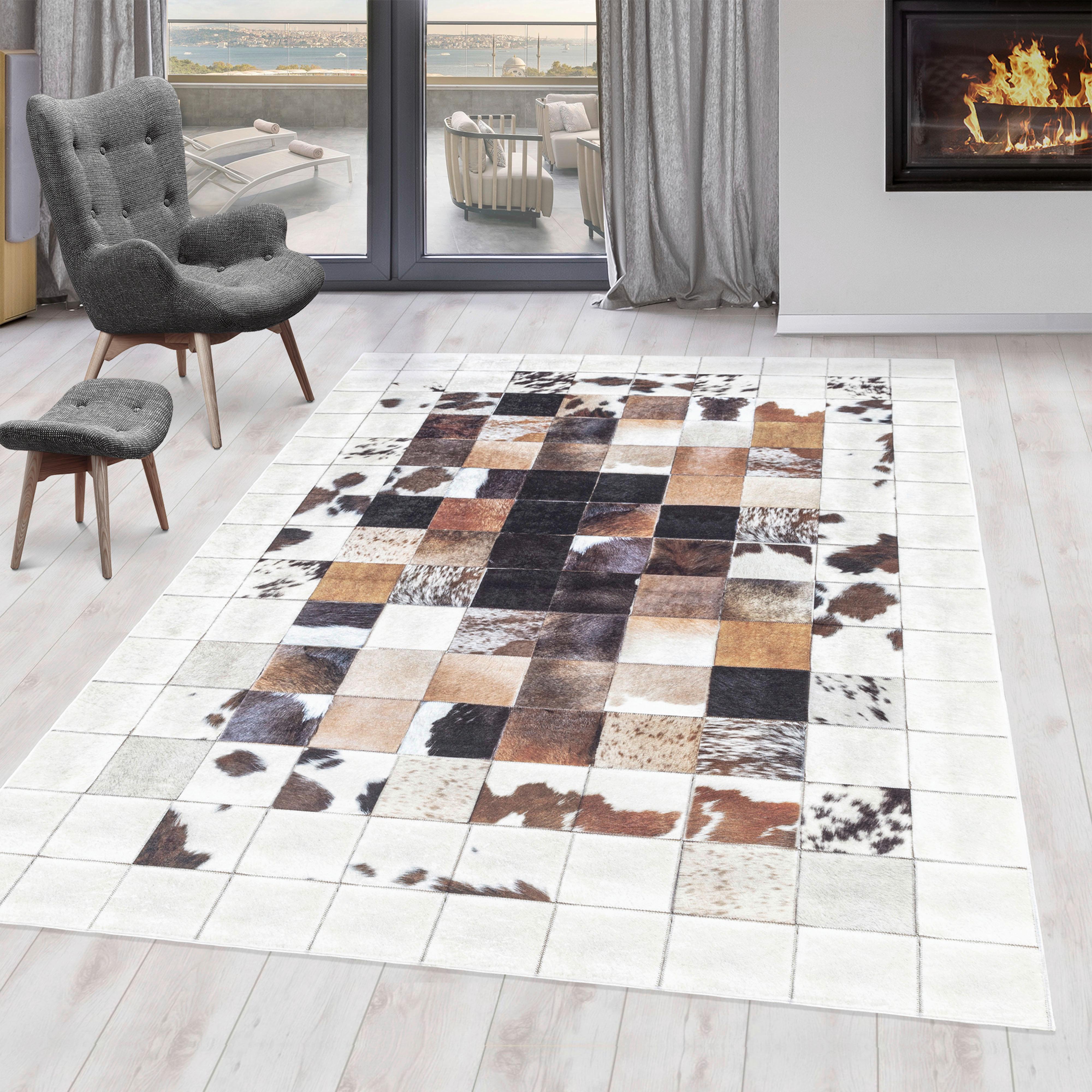 Flachwebeteppich Fiesta Crema ca. 120x170cm - Creme, Design, Textil (120/170cm) - Novel