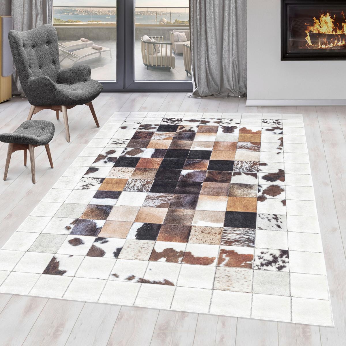 Flachwebeteppich Fiesta Crema ca. 120x170cm - Creme, Design, Textil (120/170cm) - Novel