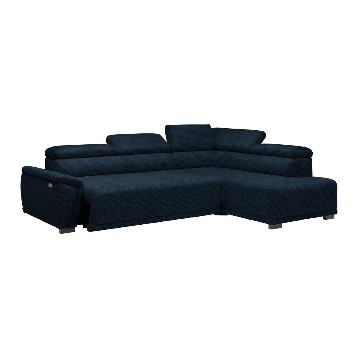 Kutna Garnitura Gremio - tamno plava/crna, Moderno, tekstil/plastika (283/206cm) - Modern Living