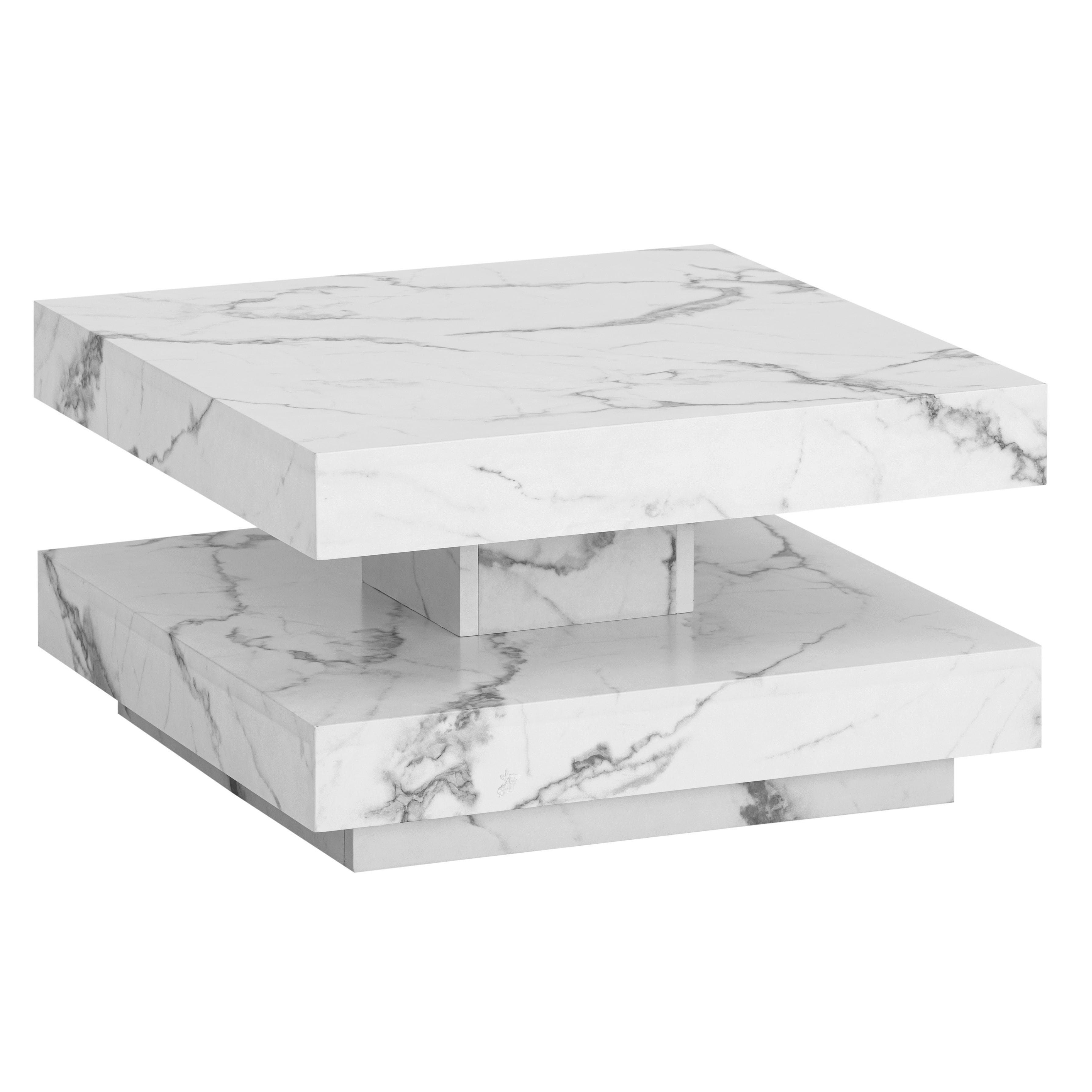 COUCHTISCH WL6.924 - Weiss, Design, Holzwerkstoff (60/60/34cm) - Livetastic