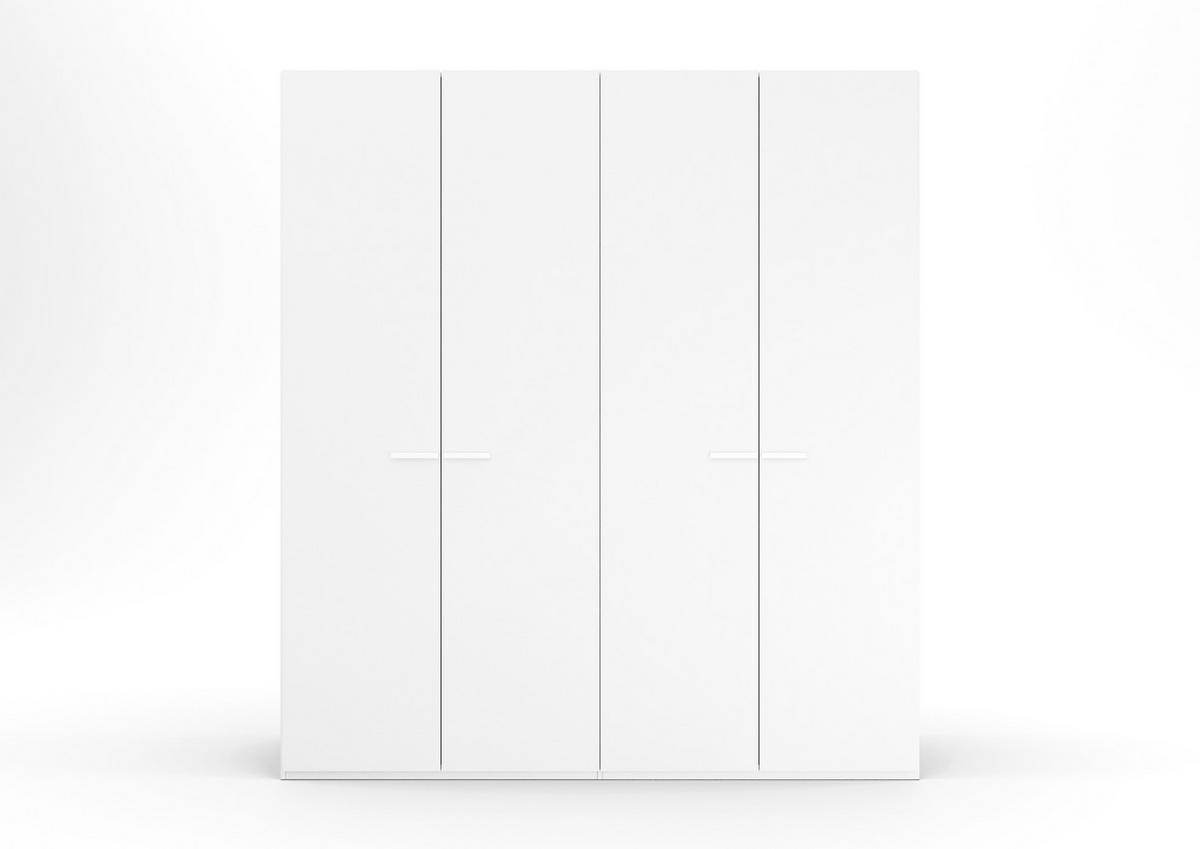 Omara S Klasičnimi Vrati Skat Classic, Bela - bela, Trend, kovina/leseni material (201/235/60cm) - Novel