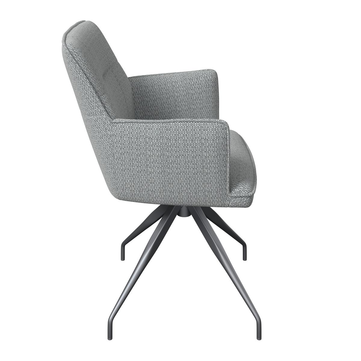 Gartenstuhl Glamour Anthrazit/Beige Metall/Textil - Beige/Anthrazit, MODERN, Textil/Metall (62/62/87cm)