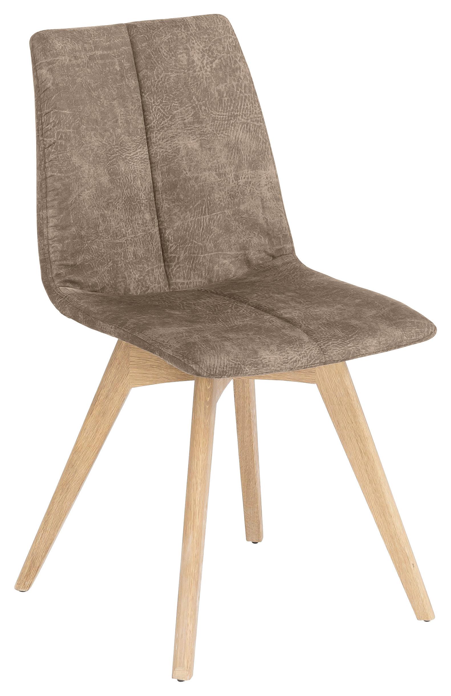 KRZESŁO SANNE 1 - kolor piaskowy, Design, drewno/tkanina (47/87/52cm) - Novel